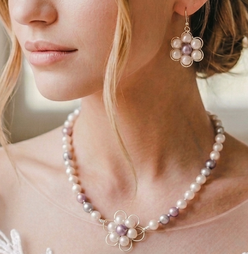 Duo collier boucles d'oreilles - Image 1